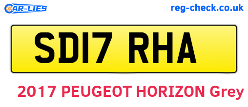 SD17RHA are the vehicle registration plates.