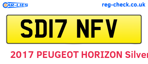 SD17NFV are the vehicle registration plates.