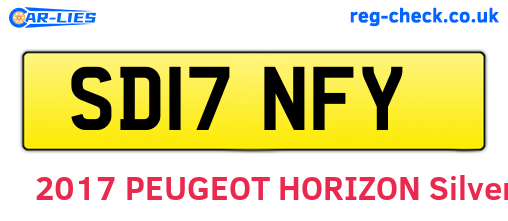 SD17NFY are the vehicle registration plates.