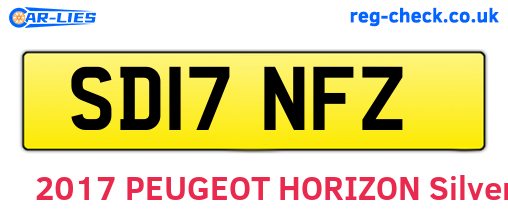 SD17NFZ are the vehicle registration plates.