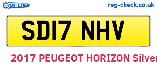 SD17NHV are the vehicle registration plates.