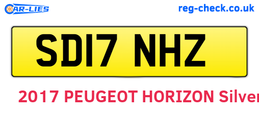 SD17NHZ are the vehicle registration plates.