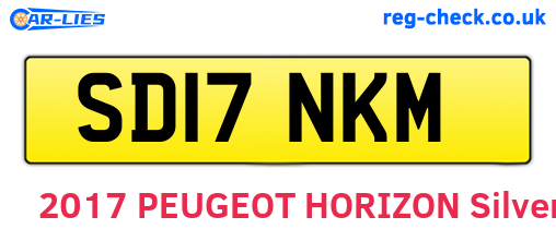 SD17NKM are the vehicle registration plates.