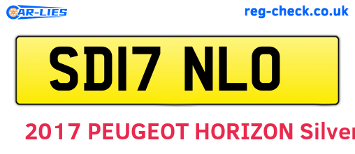 SD17NLO are the vehicle registration plates.