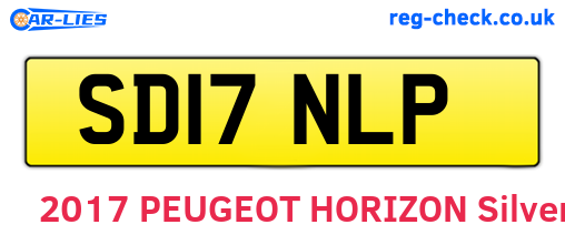 SD17NLP are the vehicle registration plates.