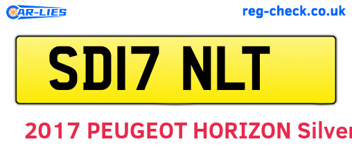 SD17NLT are the vehicle registration plates.