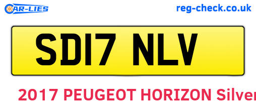 SD17NLV are the vehicle registration plates.