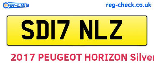 SD17NLZ are the vehicle registration plates.