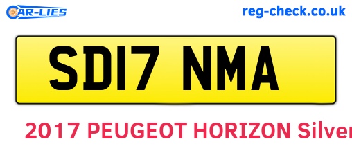 SD17NMA are the vehicle registration plates.