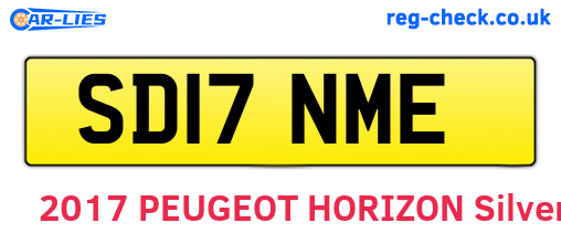 SD17NME are the vehicle registration plates.