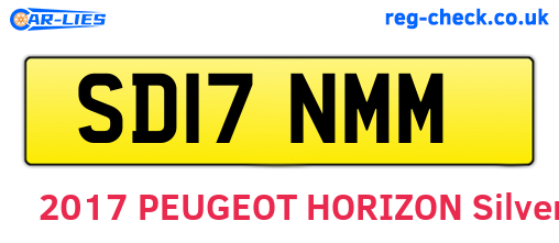SD17NMM are the vehicle registration plates.