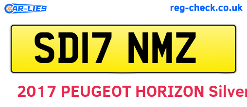 SD17NMZ are the vehicle registration plates.