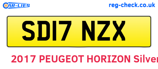SD17NZX are the vehicle registration plates.