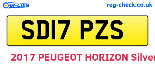 SD17PZS are the vehicle registration plates.