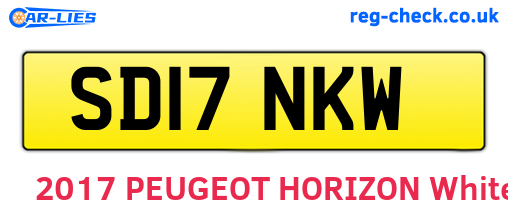 SD17NKW are the vehicle registration plates.