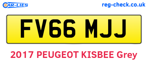 FV66MJJ are the vehicle registration plates.