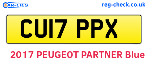 CU17PPX are the vehicle registration plates.
