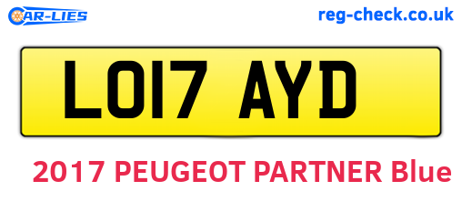 LO17AYD are the vehicle registration plates.
