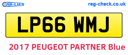 LP66WMJ are the vehicle registration plates.