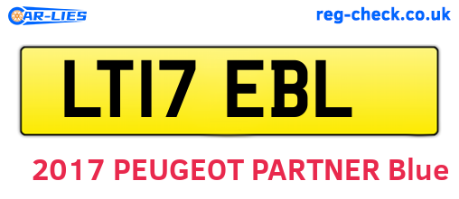 LT17EBL are the vehicle registration plates.