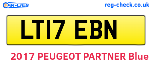 LT17EBN are the vehicle registration plates.