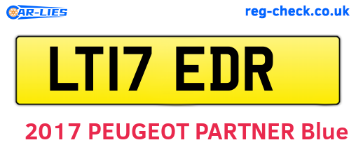 LT17EDR are the vehicle registration plates.