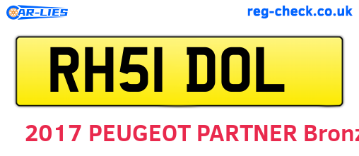 RH51DOL are the vehicle registration plates.