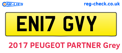 EN17GVY are the vehicle registration plates.