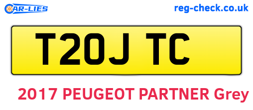 T20JTC are the vehicle registration plates.