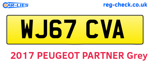 WJ67CVA are the vehicle registration plates.