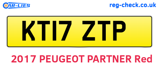 KT17ZTP are the vehicle registration plates.