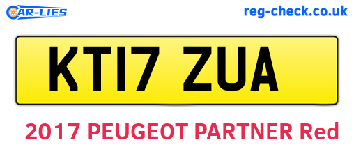 KT17ZUA are the vehicle registration plates.