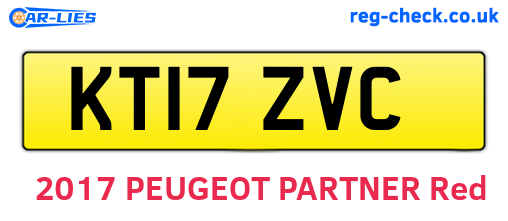 KT17ZVC are the vehicle registration plates.