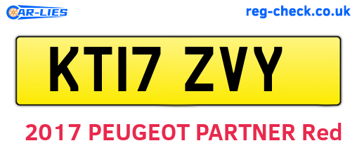 KT17ZVY are the vehicle registration plates.