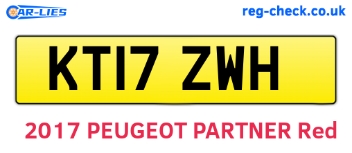 KT17ZWH are the vehicle registration plates.