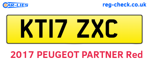 KT17ZXC are the vehicle registration plates.