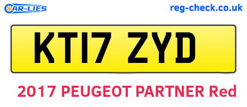 KT17ZYD are the vehicle registration plates.