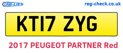KT17ZYG are the vehicle registration plates.