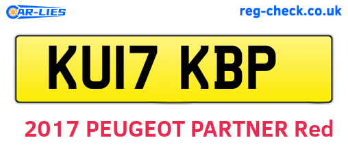 KU17KBP are the vehicle registration plates.