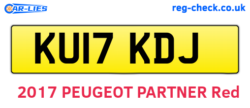 KU17KDJ are the vehicle registration plates.