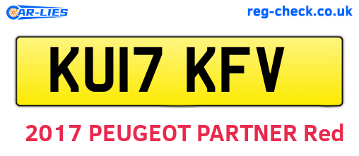KU17KFV are the vehicle registration plates.