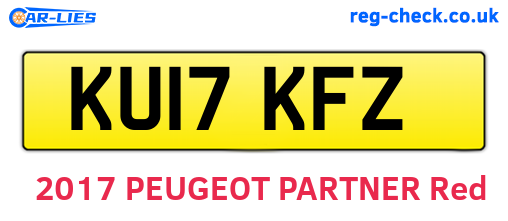 KU17KFZ are the vehicle registration plates.