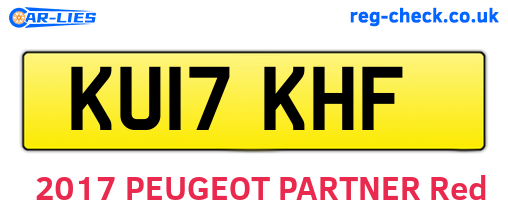 KU17KHF are the vehicle registration plates.