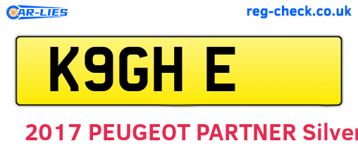 K9GHE are the vehicle registration plates.