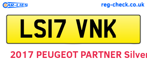 LS17VNK are the vehicle registration plates.