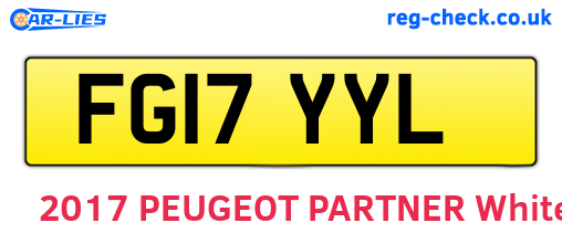 FG17YYL are the vehicle registration plates.