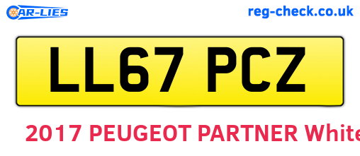 LL67PCZ are the vehicle registration plates.