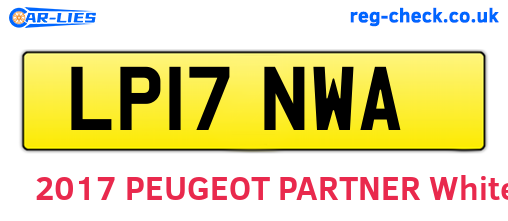 LP17NWA are the vehicle registration plates.