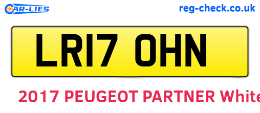 LR17OHN are the vehicle registration plates.