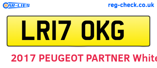 LR17OKG are the vehicle registration plates.
